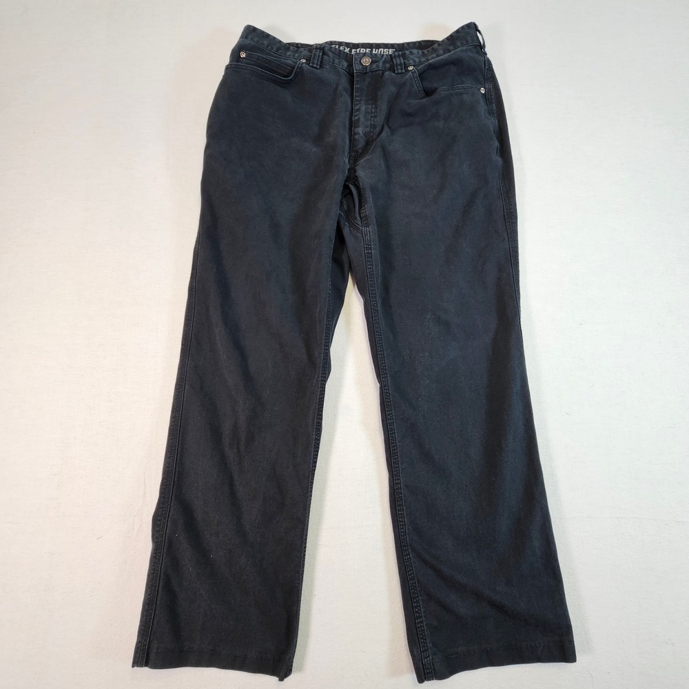 Duluth Trading Co Flex Fire Hose Mens Black Work Pants 36x34 62752